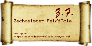 Zechmeister Felícia névjegykártya