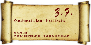 Zechmeister Felícia névjegykártya