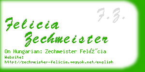 felicia zechmeister business card